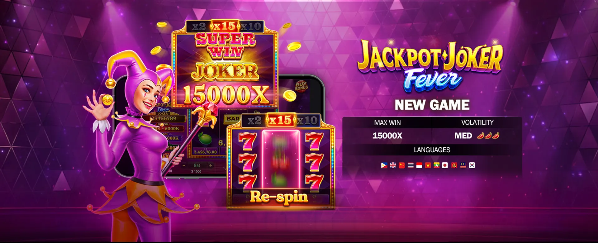 Hero image for fb777.pro registration, showing a vibrant online casino interface with a golden theme